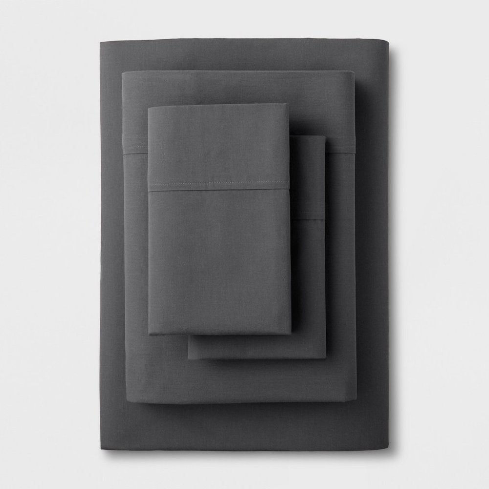 Solid Easy Care Sheet Set (California King) Gray